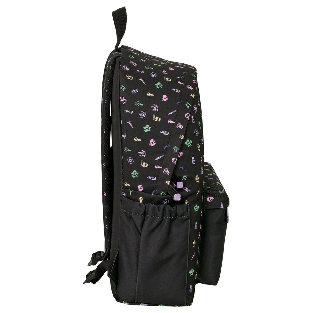 Mochila negra SAFTA Kpop Demon Hunters con estampado HUNTR/X - 3
