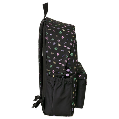 Mochila negra SAFTA Kpop Demon Hunters con estampado HUNTR/X - 3