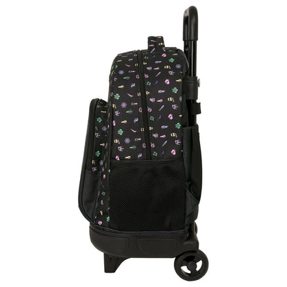 Trolley mochila SAFTA negro de Kpop Demon Hunters con diseño HUNTRIX - 3