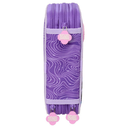 Plumier triple morado SAFTA de Kpop Demon Hunters con diseño HUNTRIX - 3