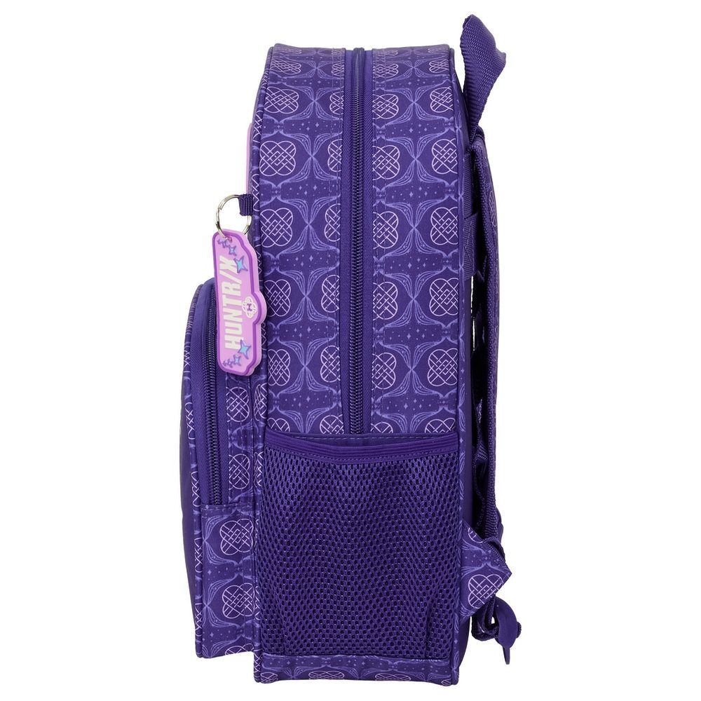 Mochila morada HUNTR/X de KPop Demon Hunters con bolsillo frontal - 3
