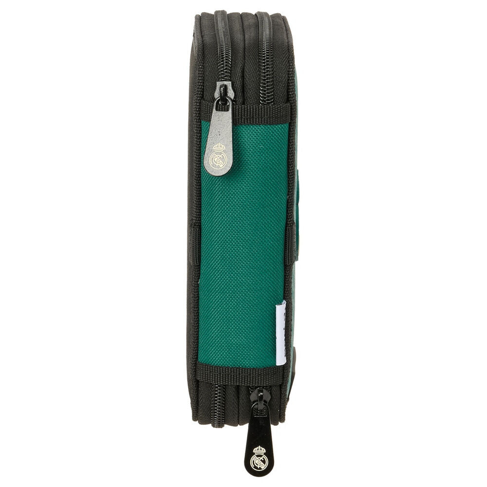 Plumier doble Real Madrid SAFTA verde con dos compartimentos - 3
