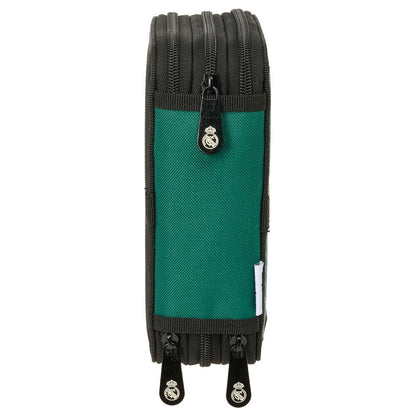 Plumier triple Real Madrid SAFTA verde con tres compartimentos - 3