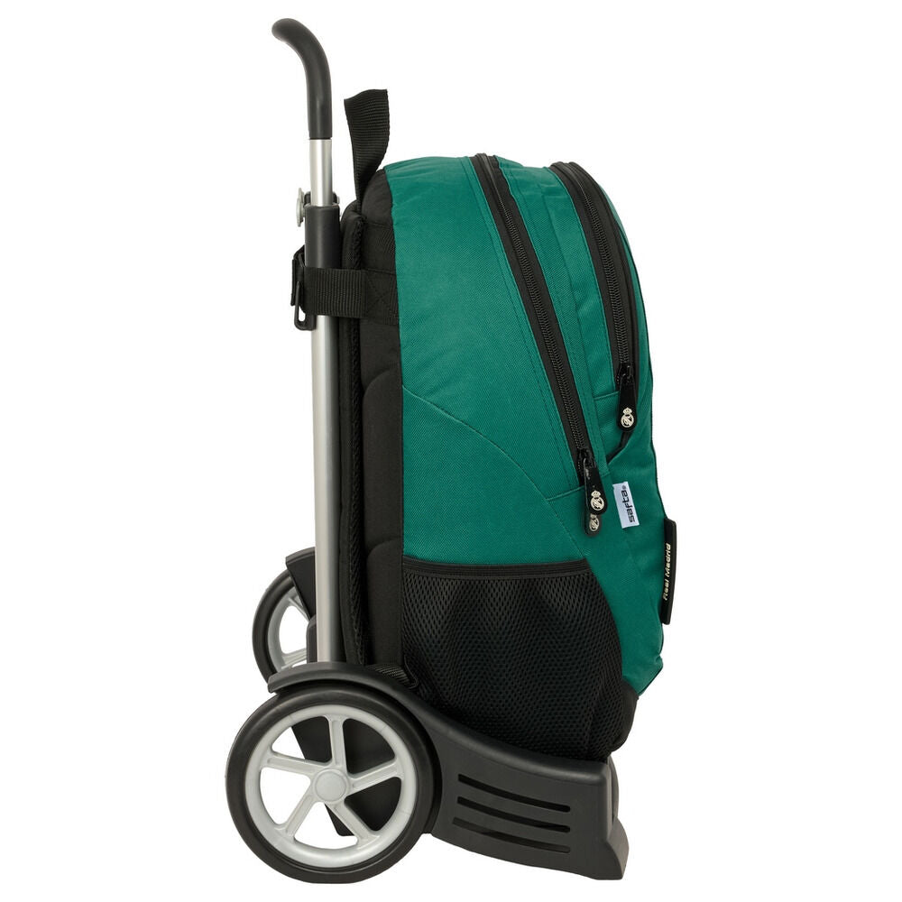 Trolley mochila verde Real Madrid Evolution con ruedas - 3