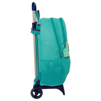Trolley mochila extraíble turquesa del F.C. Barcelona con ruedas - 3