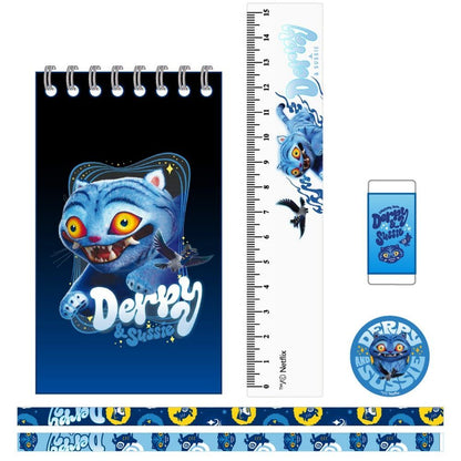 Portatodo transparente SAFTA de Derpy Kpop Demon Hunters con material escolar - 2