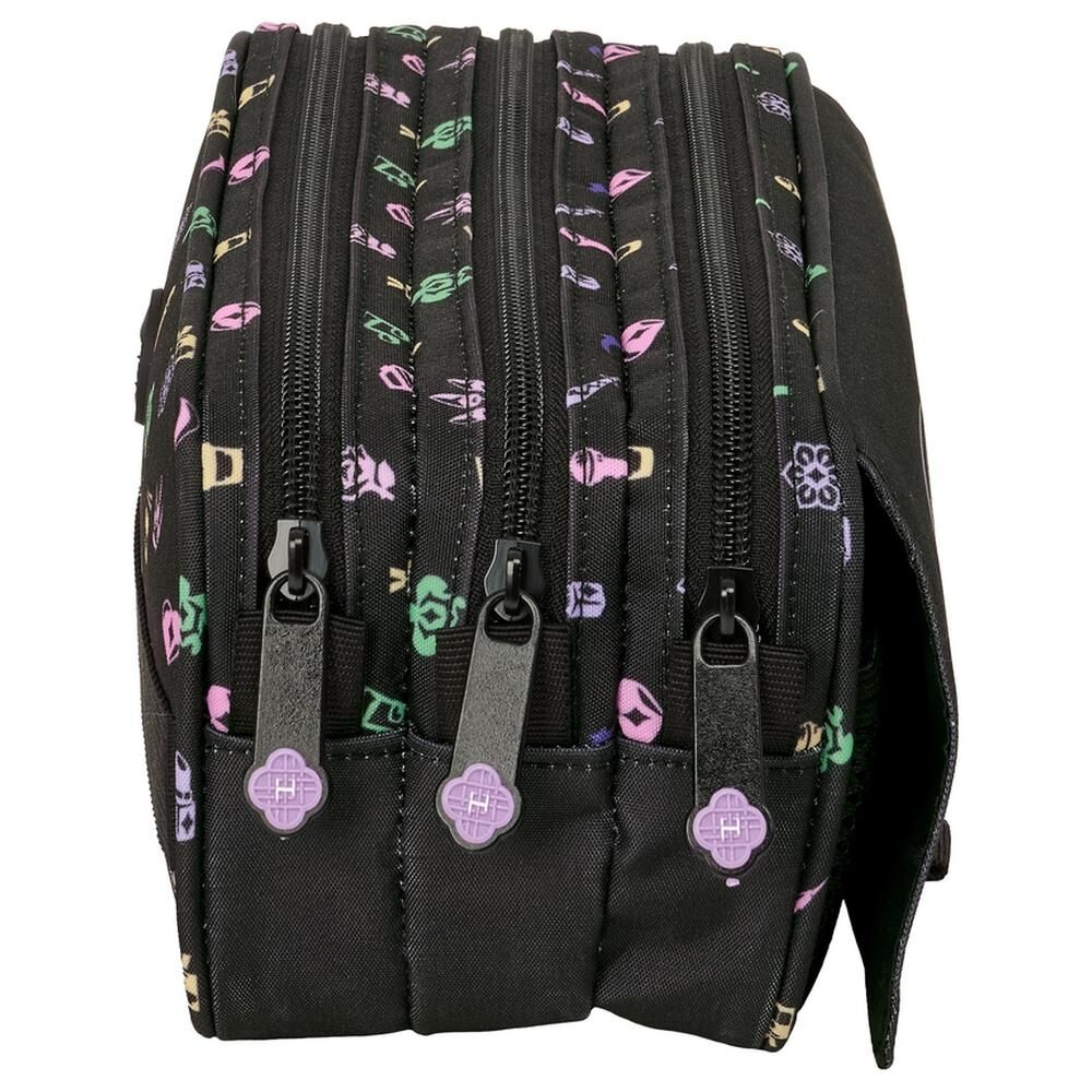Portatodo triple negro SAFTA de Kpop Demon Hunters con tres compartimentos - 3