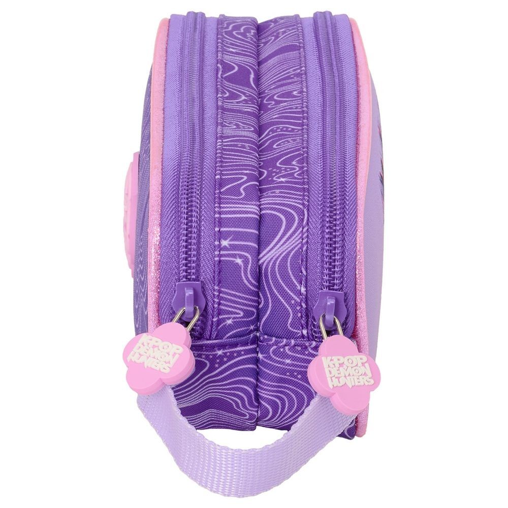 Portatodo doble SAFTA Kpop Demon Hunters con diseño Huntrix en morado y rosa - 3