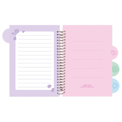 Cuaderno A5 SAFTA Kpop Demon Hunters con diseño chibi lila - 3
