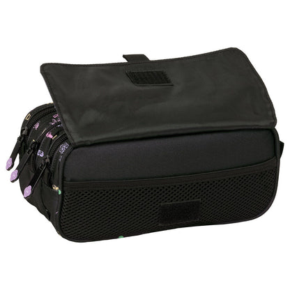 Portatodo triple negro SAFTA de Kpop Demon Hunters con tres compartimentos - 4