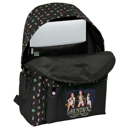 Mochila negra SAFTA Kpop Demon Hunters con estampado HUNTR/X - 4