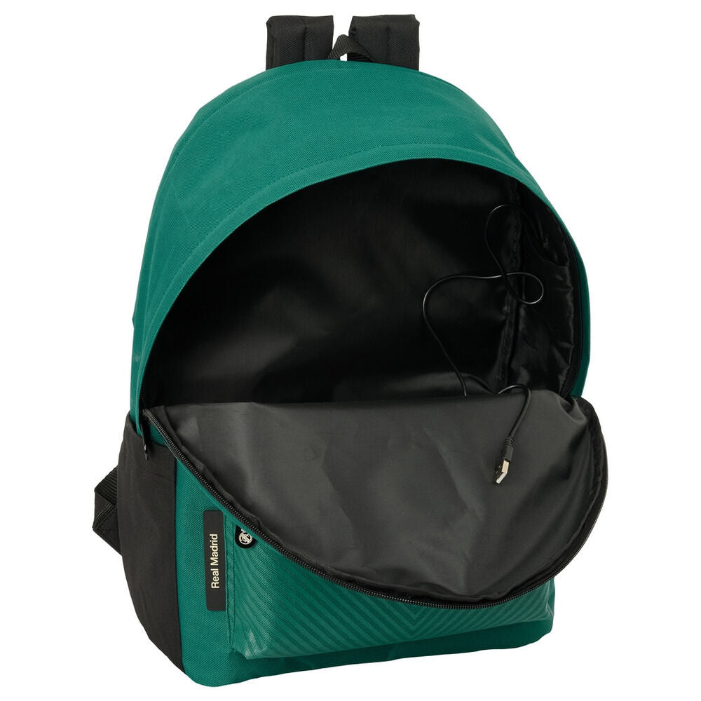 Mochila verde Real Madrid SAFTA con bolsillo frontal - 4