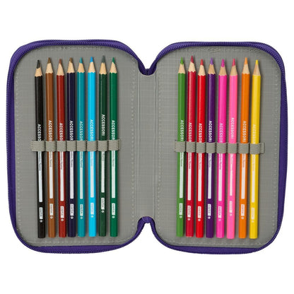 Plumier triple morado HUNTR/X de KPop Demon Hunters con 37 piezas - 5