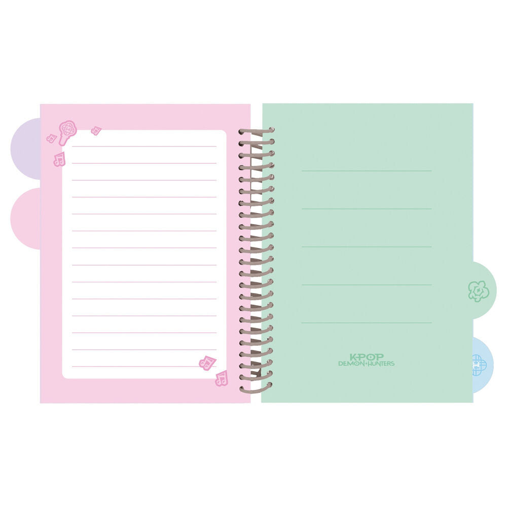 Cuaderno A5 SAFTA Kpop Demon Hunters con diseño chibi lila - 5