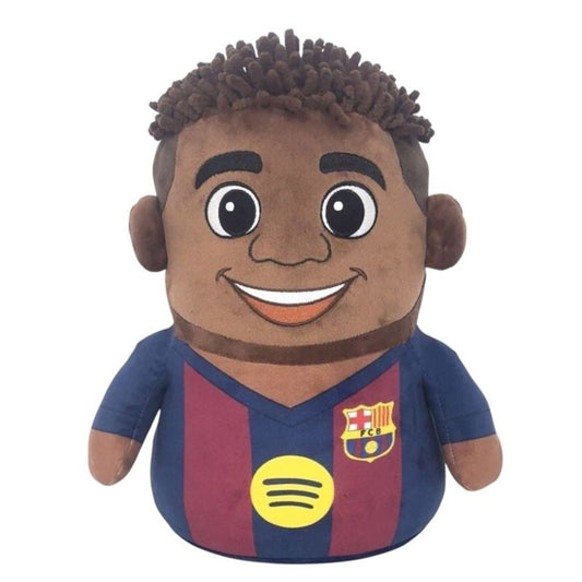 Peluche Squishy de Lamine Yamal con camiseta del FC Barcelona