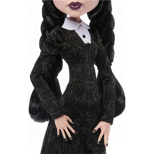 Muñeca Miércoles Addams Monster High con Thing y soporte - 5