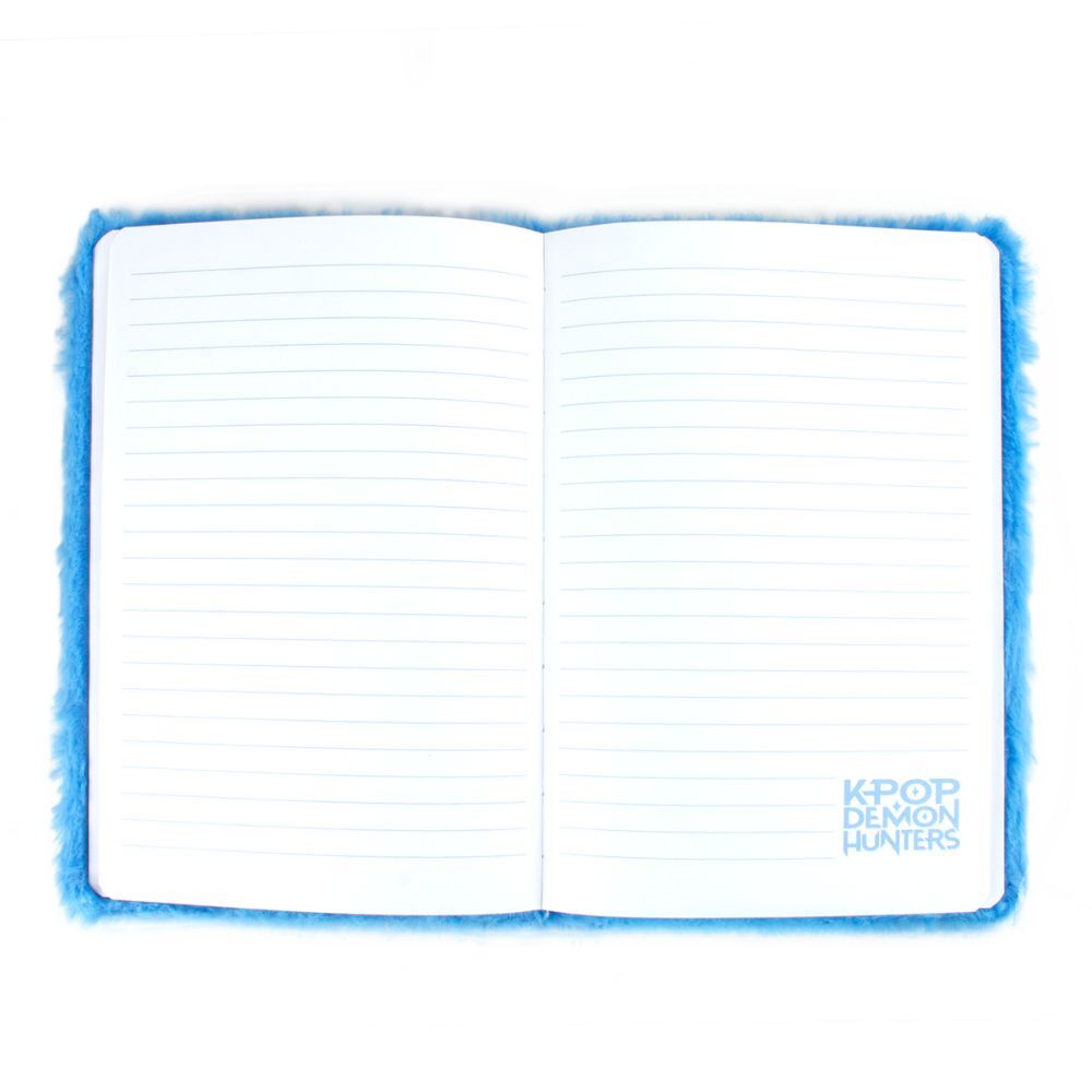 Cuaderno A5 azul de peluche con la cara de Derpy de KPop Demon Hunters - 2