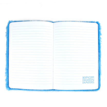 Cuaderno A5 azul de peluche con la cara de Derpy de KPop Demon Hunters - 2