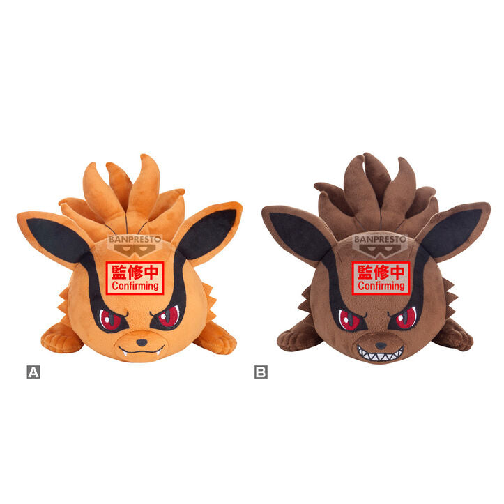 Peluche de Kurama Naruto Shippuden tumbado en variantes Yin y Yang