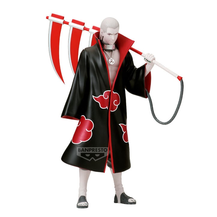 Figura de Hidan de Naruto Shippuden con abrigo negro y guadaña