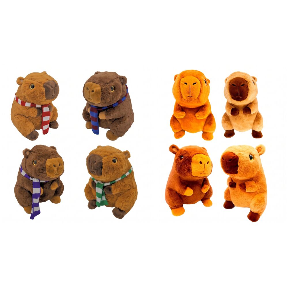 Peluche de capibara de 32 cm en varios diseños surtidos
