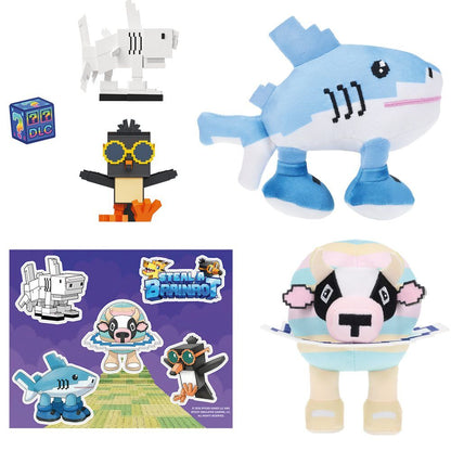 Estuche azul y blanco de Steal A Brainrot con figuras y artículos de colección - 2