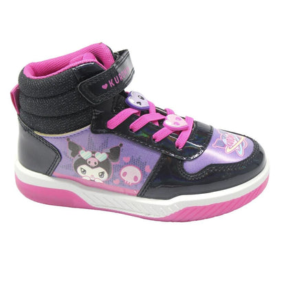 Deportivas altas Kuromi Hello Kitty negras y fucsias con luces