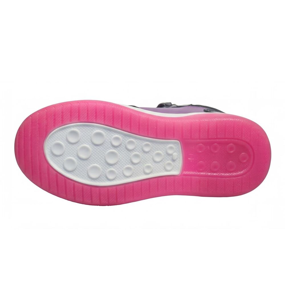 Deportivas altas Kuromi Hello Kitty negras y fucsias con luces - 6
