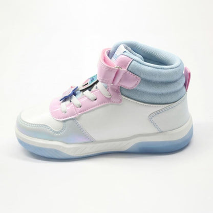 Deportiva de caña alta Stitch Disney con luces en blanco, rosa y azul - 2