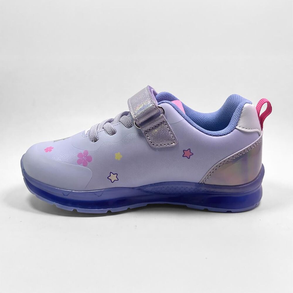 Deportivas lavanda de Stitch Disney con luces, velcro y suela azul - 3