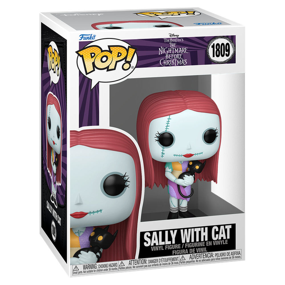 Figura Funko POP! de Sally con su gato negro en caja