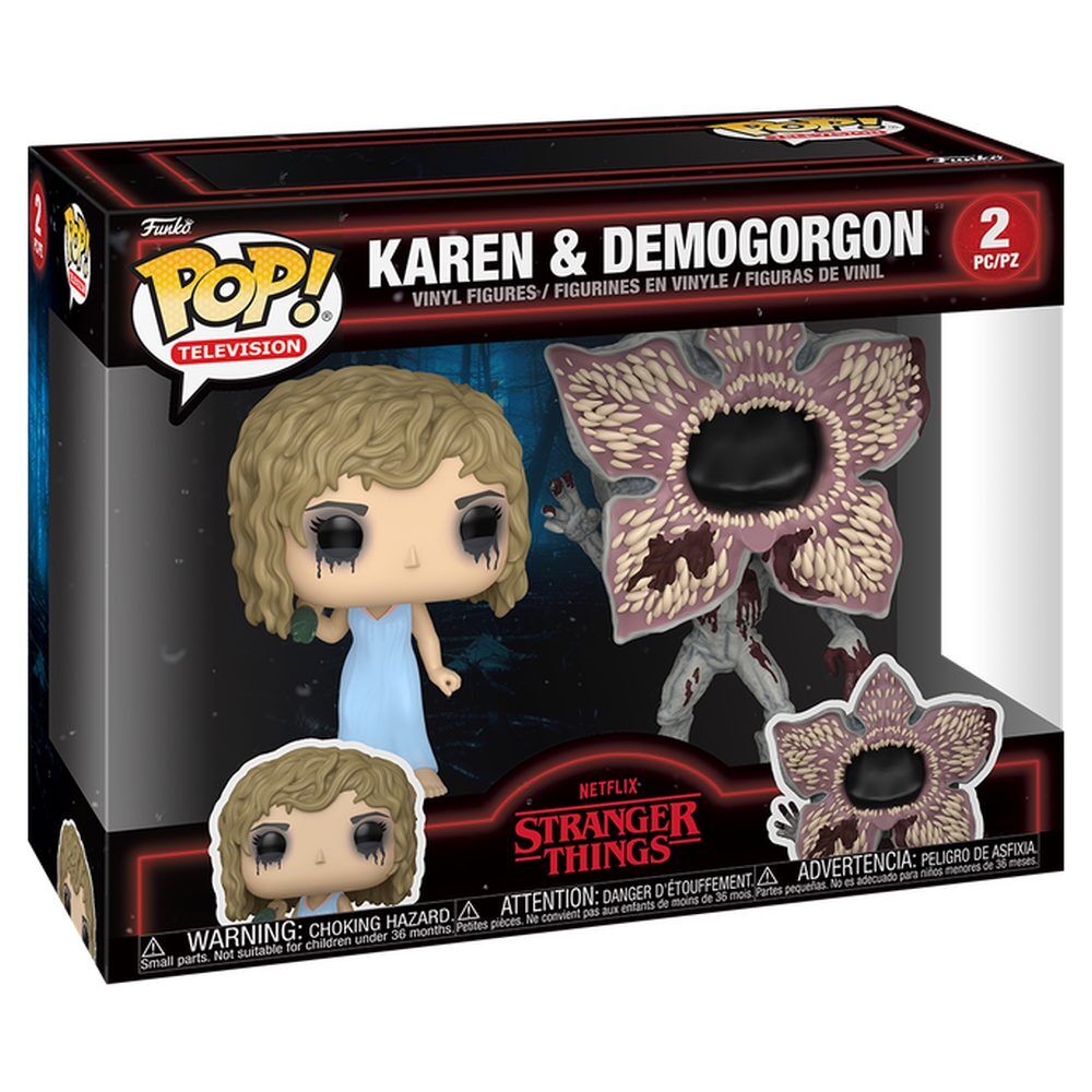 Set de dos figuras Funko POP! de Stranger Things: Karen y Demogorgon