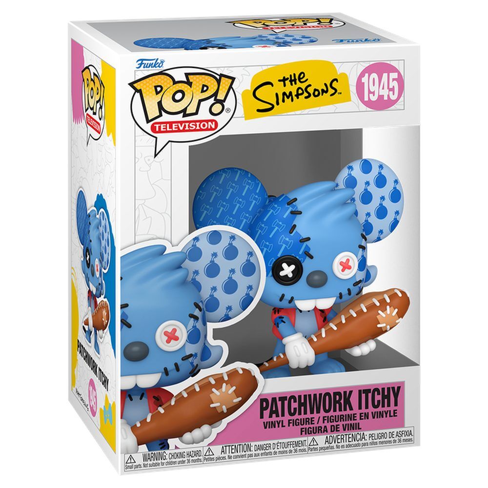 Figura Funko POP Patchwork Itchy de The Simpsons en caja
