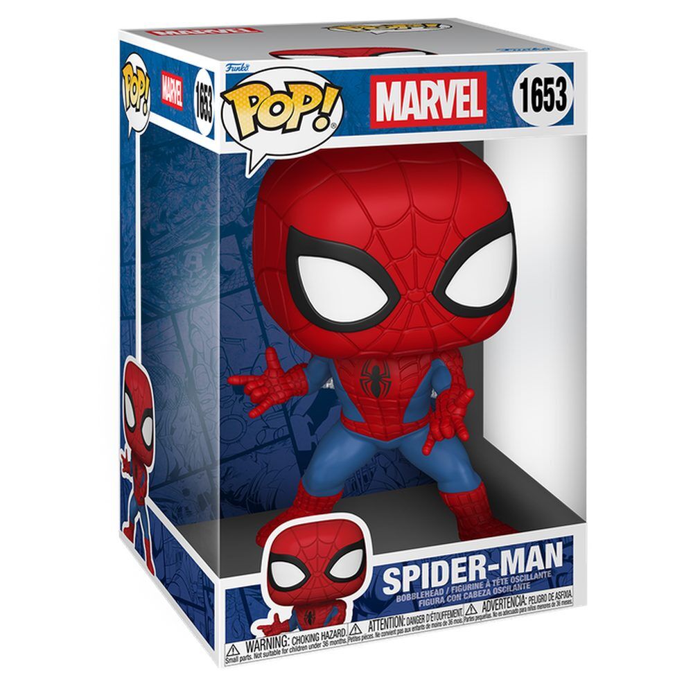 Figura Funko POP! Jumbo de Spider-Man Marvel en caja