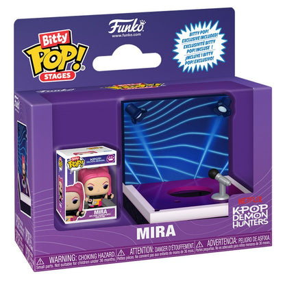 FUNKO Bitty Pop! Stages de Mira de KPop Demon Hunters con escenario y micrófono