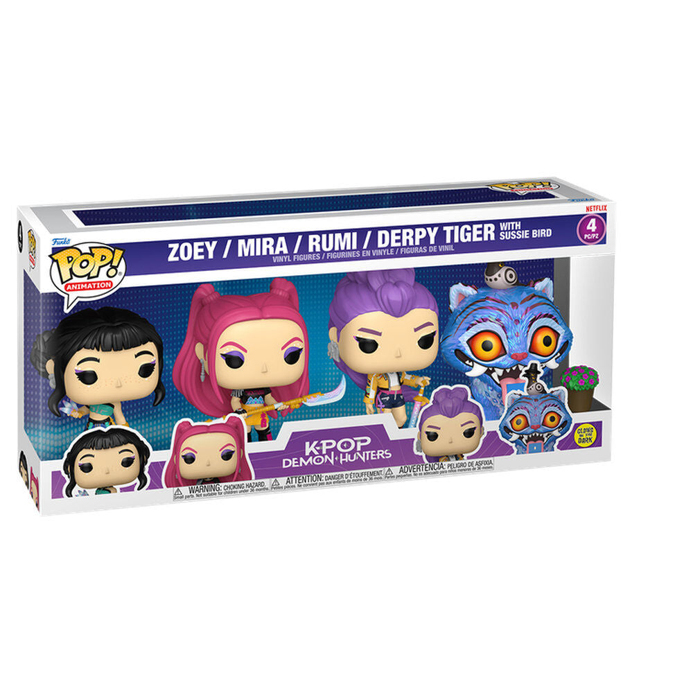 Pack de 4 figuras Funko POP! KPop Demon Hunters Huntr/X