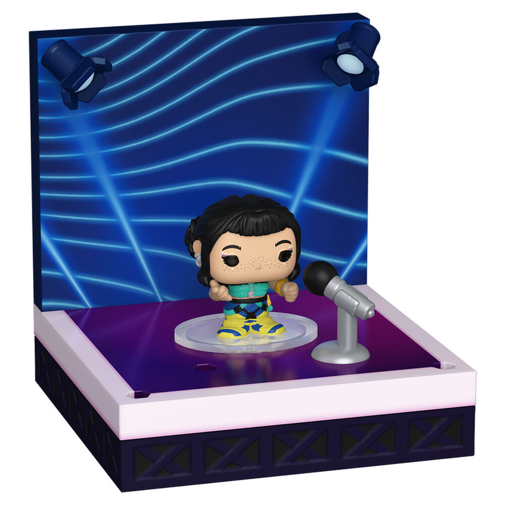 Funko Bitty Pop! Stages de Zoey con escenario púrpura y micrófono - 2