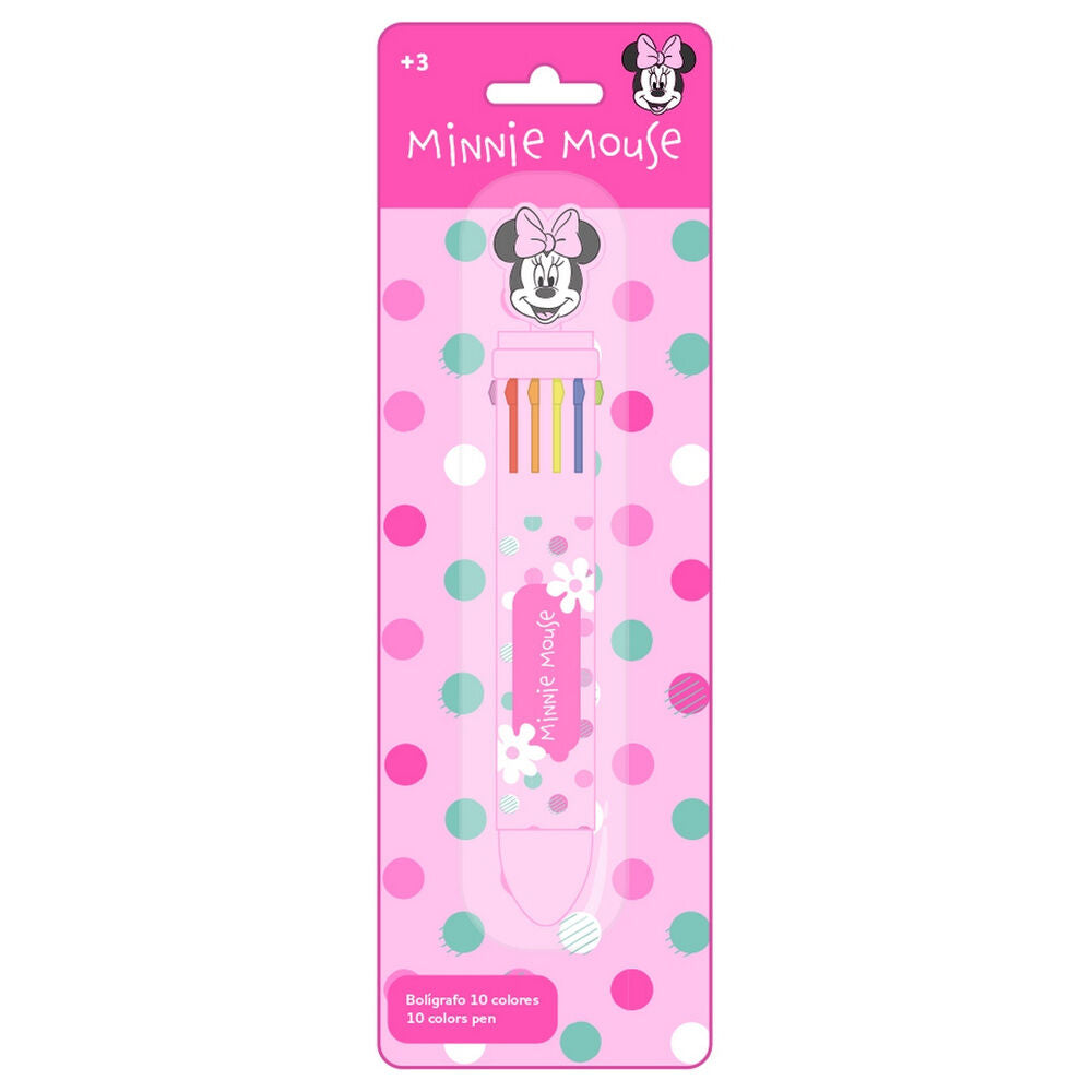 Bolígrafo de 10 colores Minty Minnie Disney SAFTA
