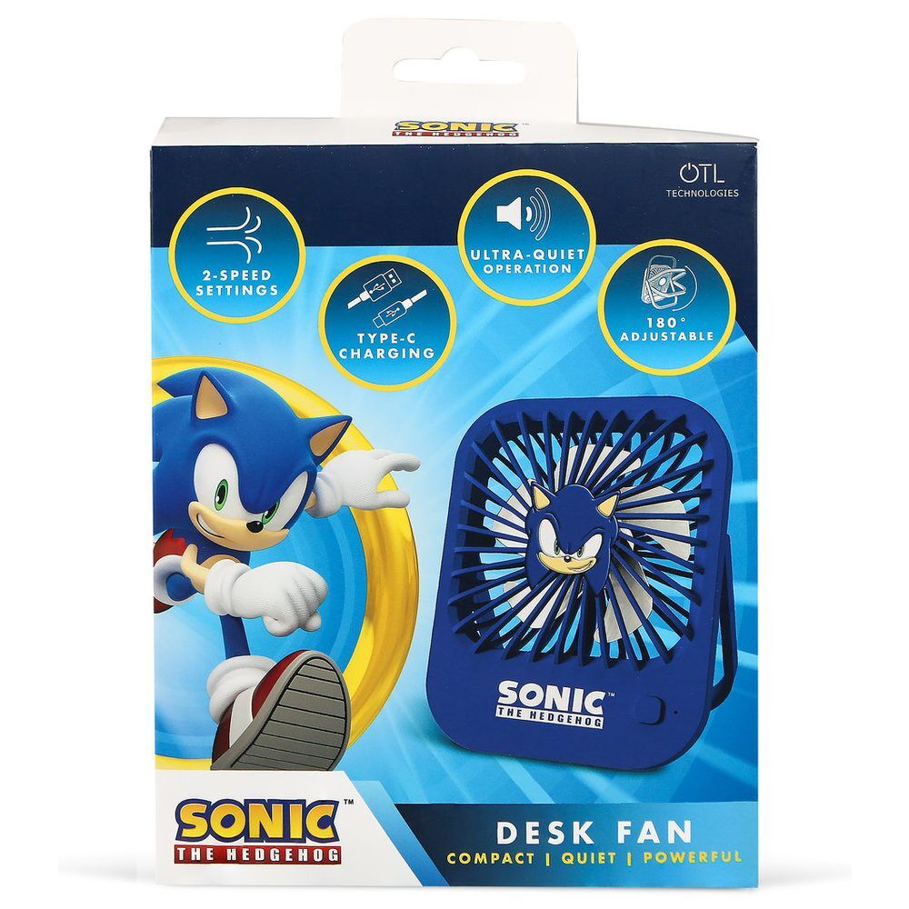 Ventilador de escritorio azul de Sonic The Hedgehog