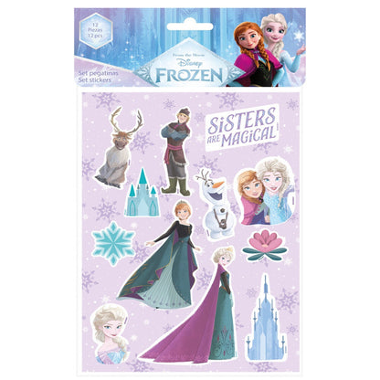 Set de 12 pegatinas Frozen Disney con Elsa, Anna, Olaf y motivos de hielo