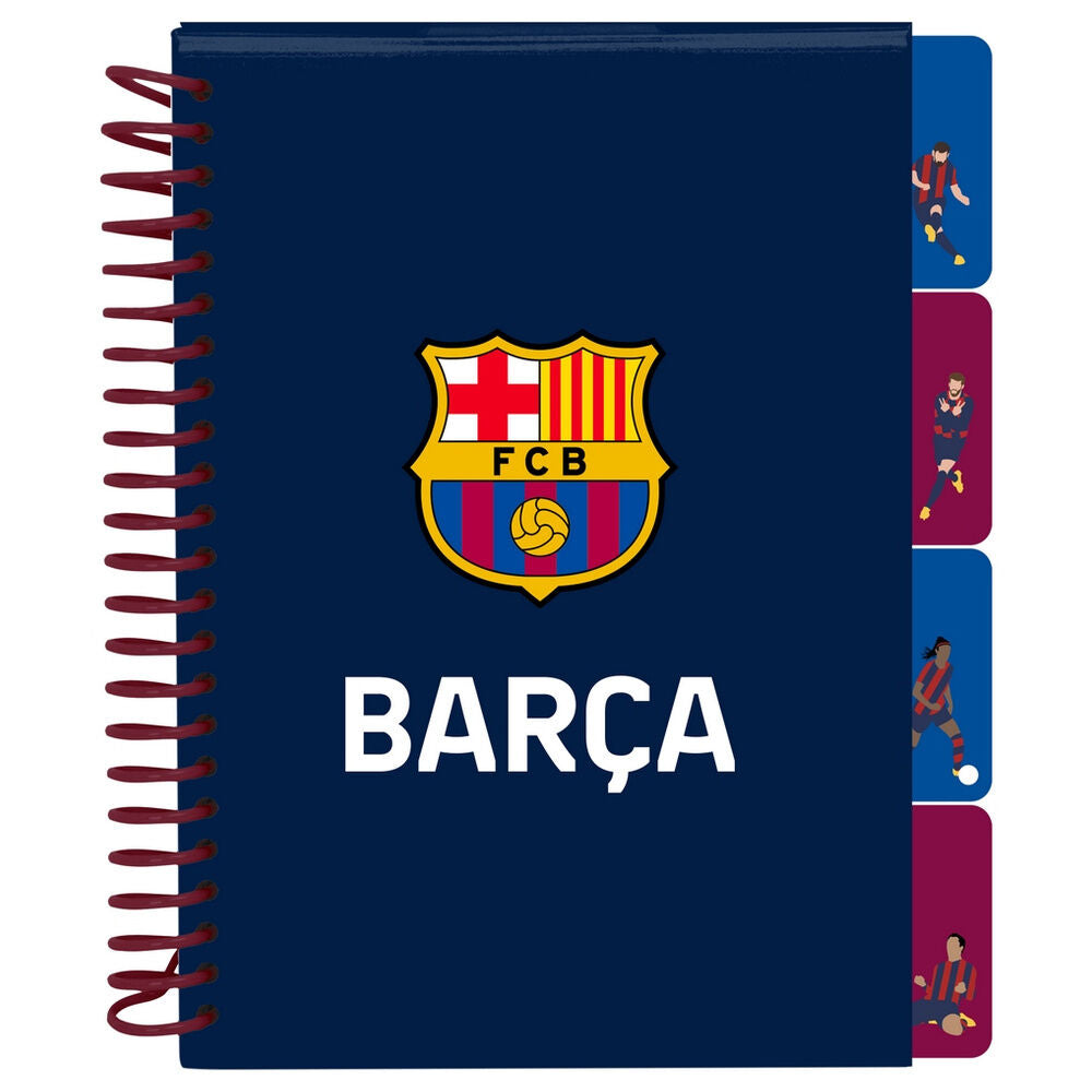 Cuaderno SAFTA del F.C. Barcelona con tapas duras y cuatro separadores