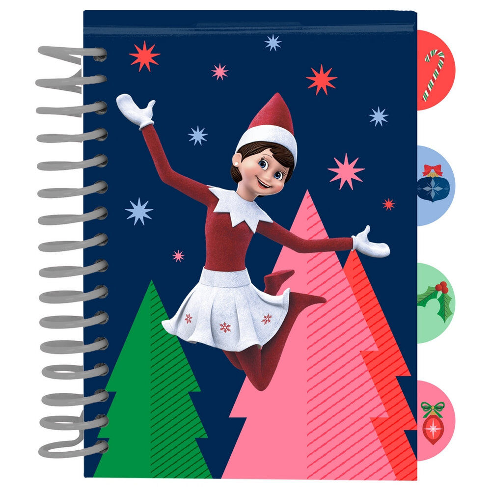 Bloc de notas A6 SAFTA Elf On the Shelf con portada navideña y separadores