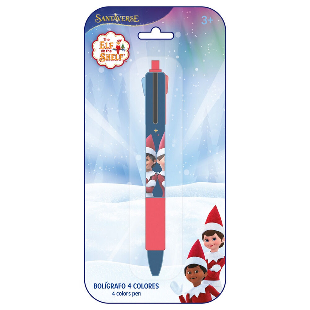 Bolígrafo de 4 colores Elf On the Shelf SAFTA en blíster