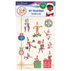 Set de 12 pegatinas navideñas Elf on the Shelf con elfos y regalos