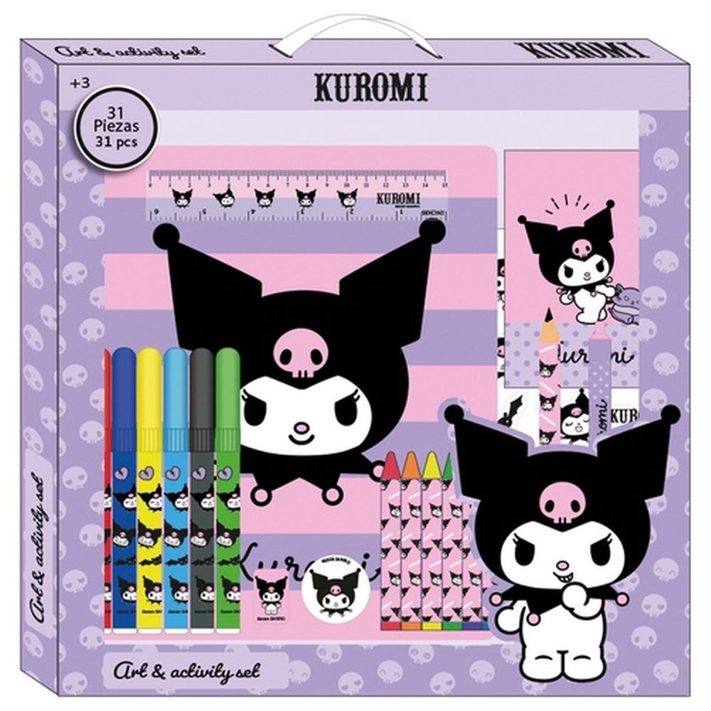Set de actividades Kuromi Hello Kitty de 31 piezas