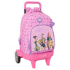 Trolley mochila rosa Safta Kpop Demon Hunters con carro y ruedas