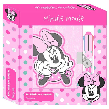 Diario con candado y bolígrafo Minty Minnie Disney de SAFTA