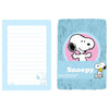 Cuaderno A5 azul de peluche con Snoopy y páginas rayadas
