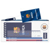Portatodo transparente F.C. Barcelona SAFTA con material escolar