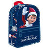 Monedero mochila azul Elf On The Shelf con bolsillo frontal